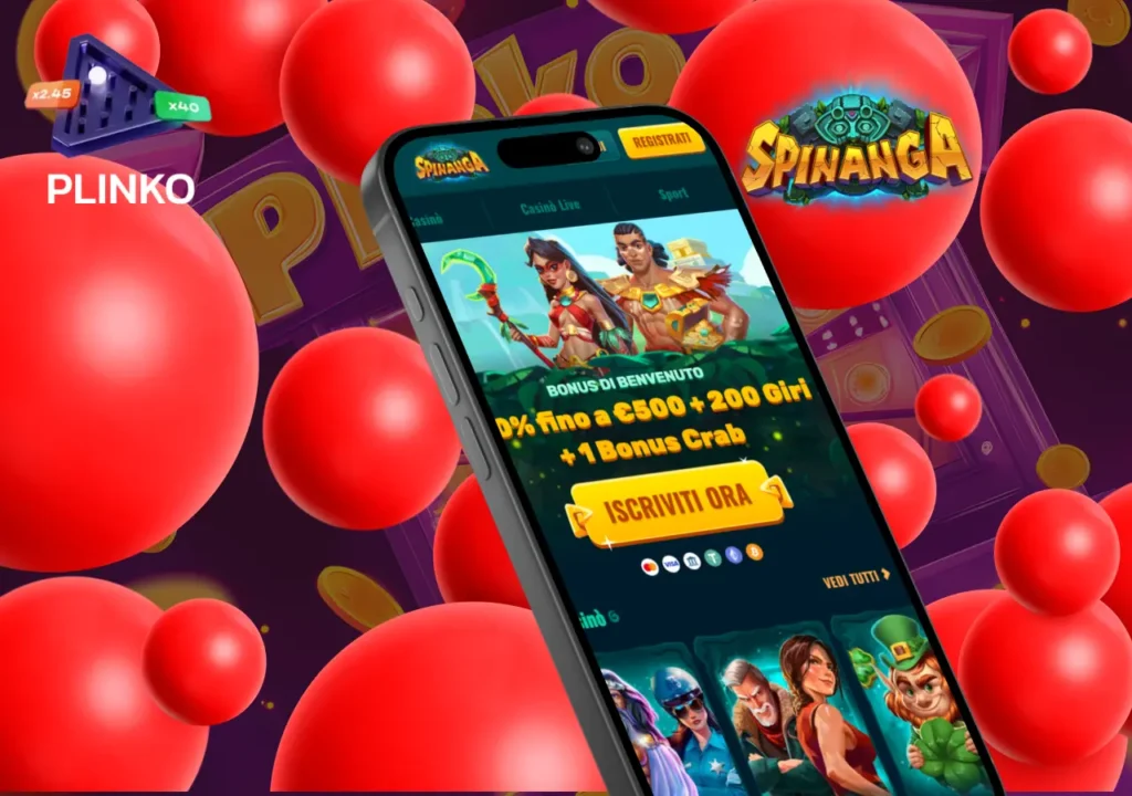 Scopri l'emozione del gioco Plinko su Spinanga e sfida la fortuna per vincere.