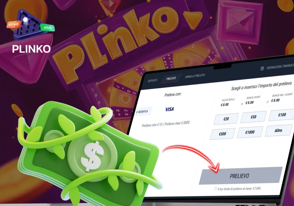 Guida passo-passo su come prelevare le vincite da Plinko su Rabona.