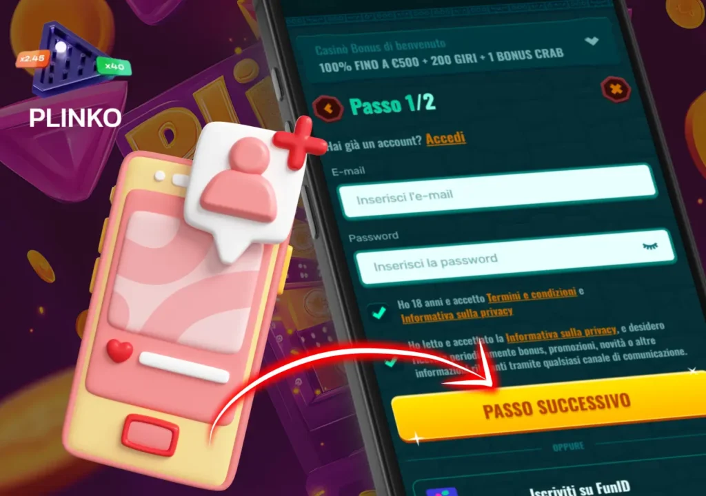 Registrati su Spinanga per giocare a Plinko e ottenere il bonus di benvenuto.