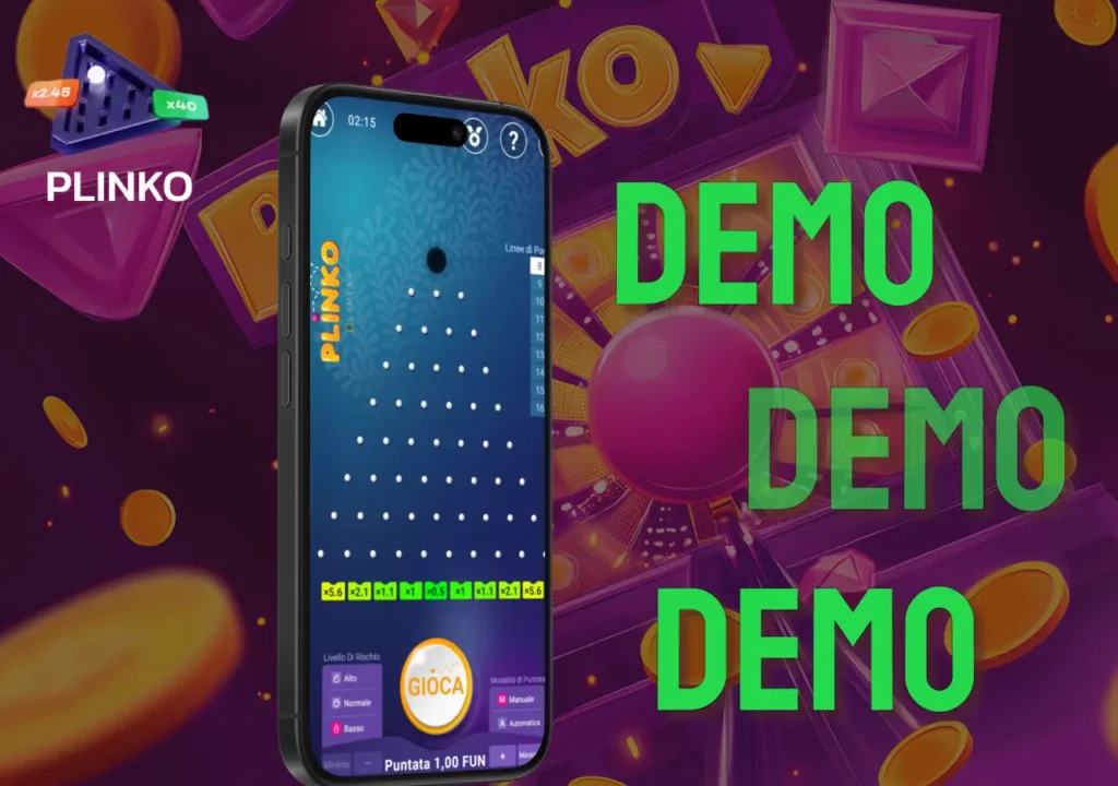 Gioca a Plinko gratuitamente su Winnita per una prova senza rischi.