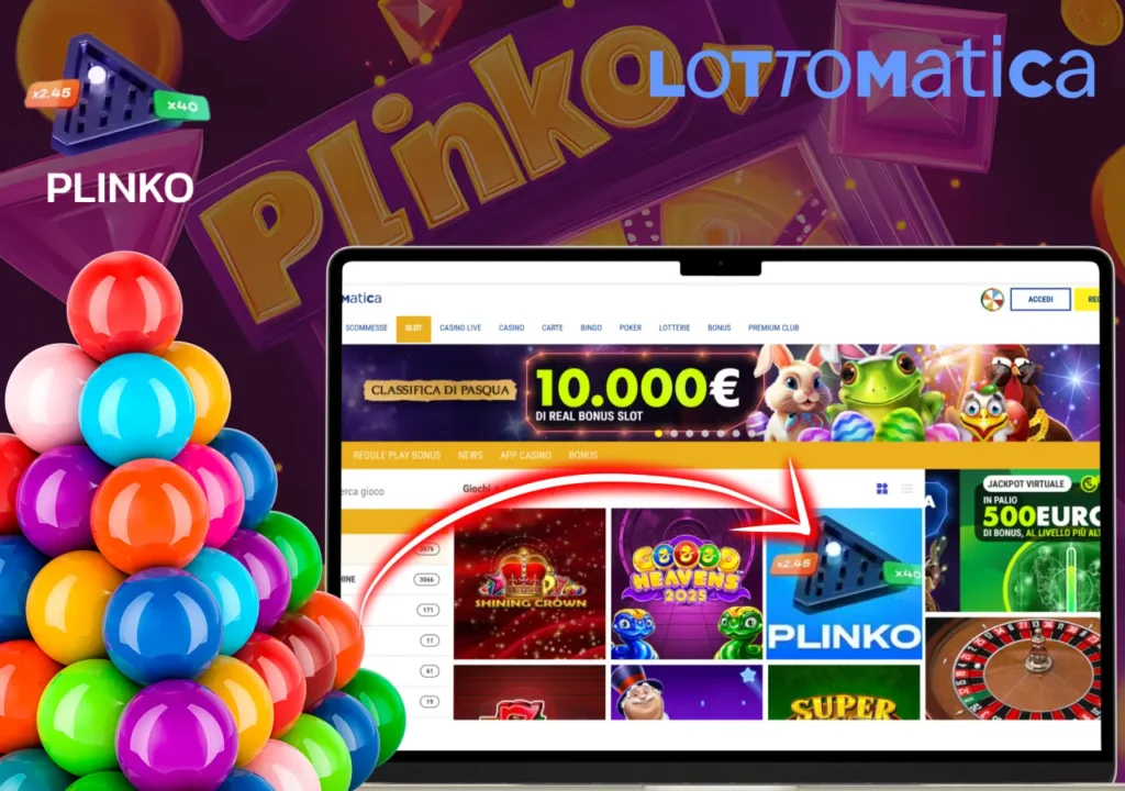 Su Lottomatica, Plinko Italia fa parte della top serie di giochi arcade a soldi.