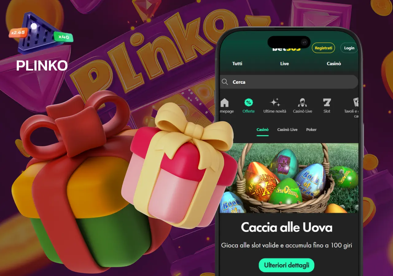 Il bonus di Bet365 durante il gioco Plinko aumenta il saldo iniziale.