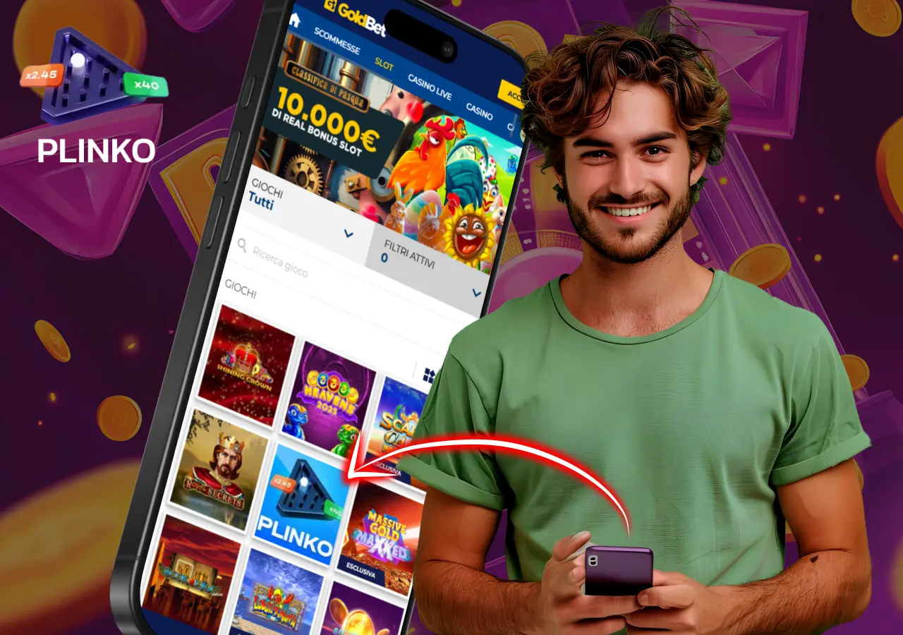 Su Goldbet Plinko è disponibile dopo le impostazioni di base e la conferma dell’accesso.