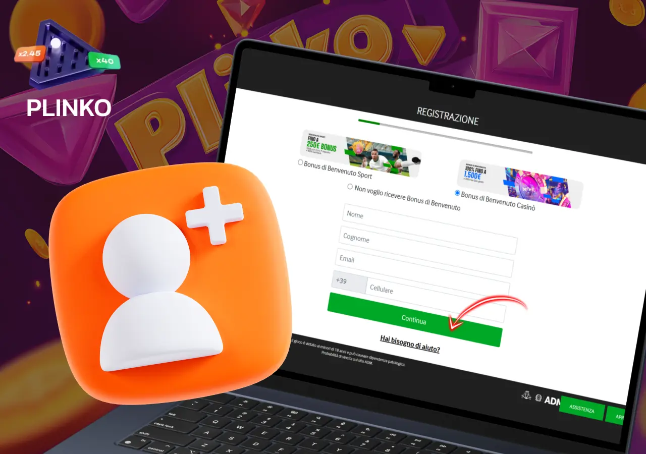 Dopo la registrazione su Betway, il gioco Plinko è subito disponibile senza limiti.