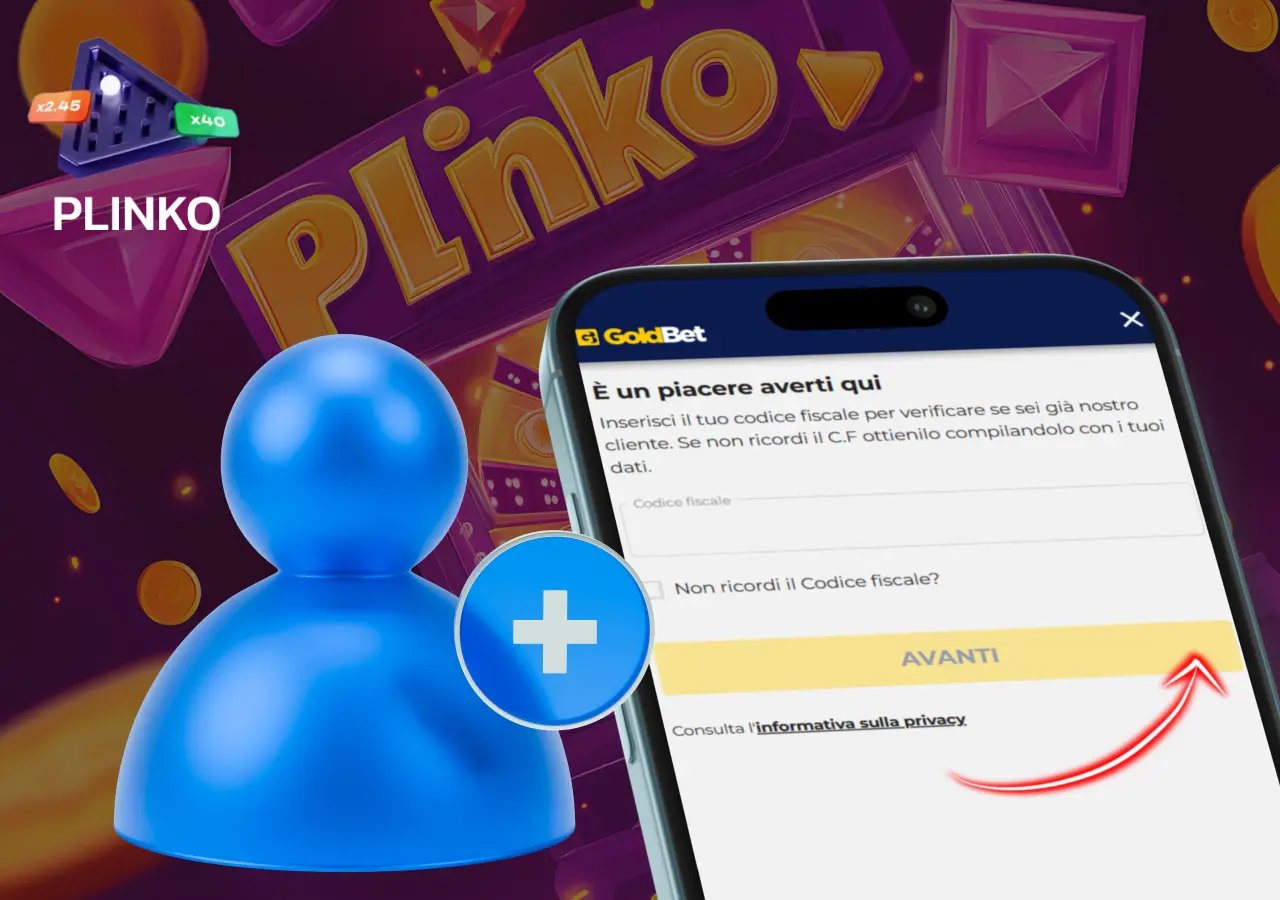 Creare un account su Goldbet consente l’accesso alla sezione Plinko.