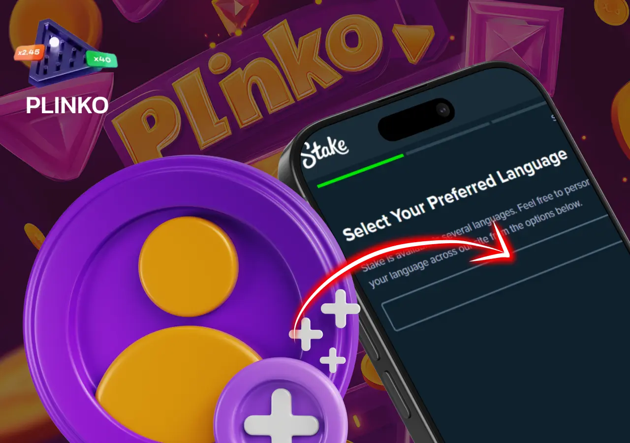 Registrarsi su Stake richiede pochi minuti e attiva Plinko nel profilo utente.