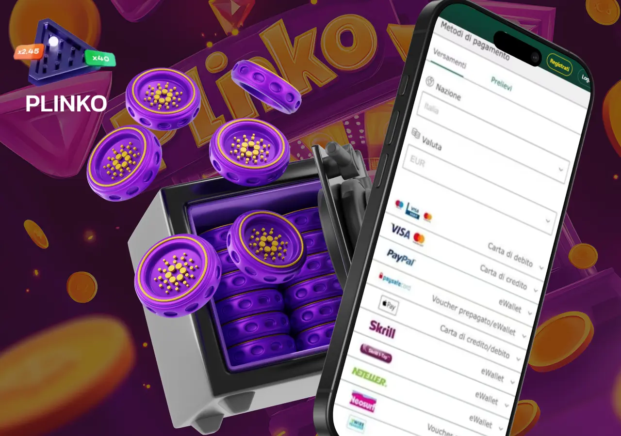 Il deposito su Bet365 è un passaggio obbligatorio prima di puntare su Plinko.