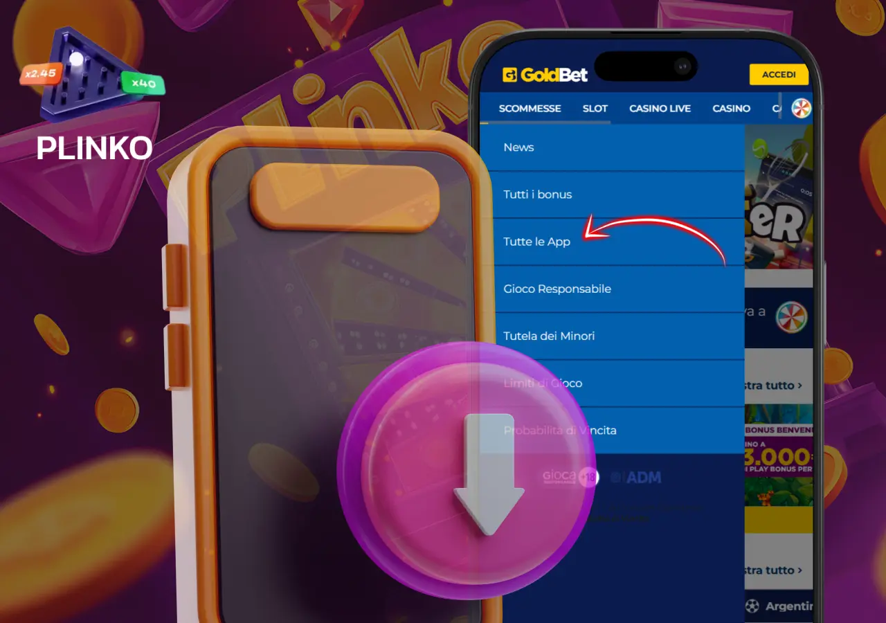 L’app Goldbet garantisce il funzionamento stabile di Plinko su smartphone.
