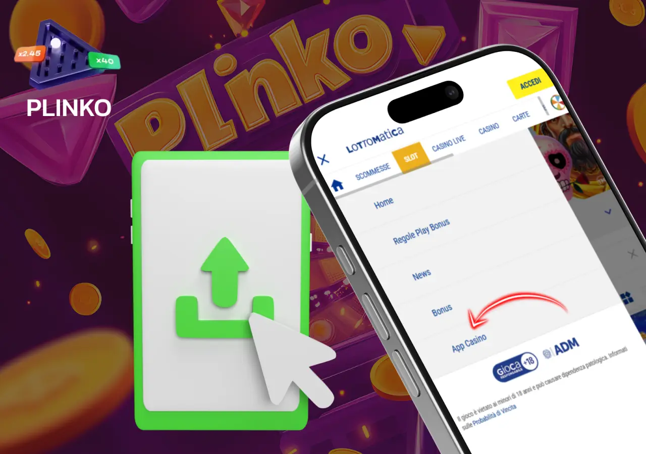 — L’app mobile Lottomatica consente agli utenti di avviare Plinko in qualsiasi momento.