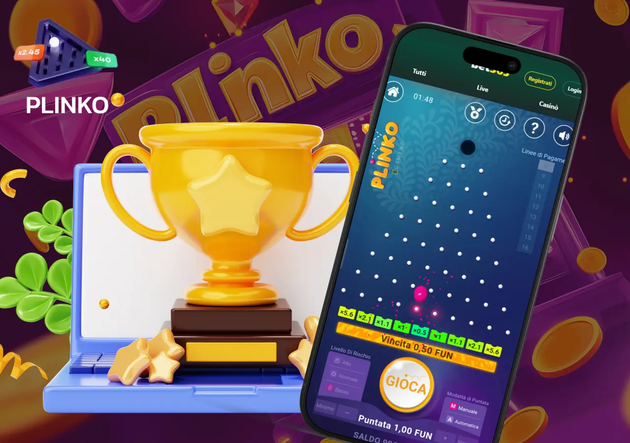 Vincere a Plinko su Bet365 dipende dalla strategia e dal livello di rischio scelto.