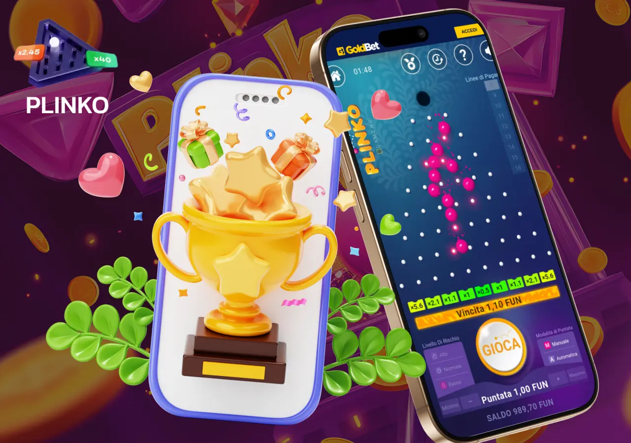 Goldbet fornisce consigli per aumentare le vincite nel gioco Plinko.