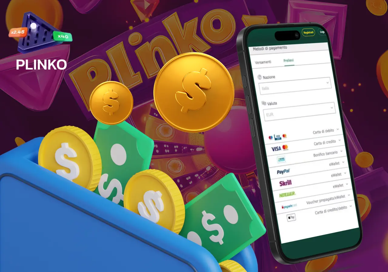 Su Bet365 i prelievi dopo il gioco Plinko avvengono tramite canali sicuri.