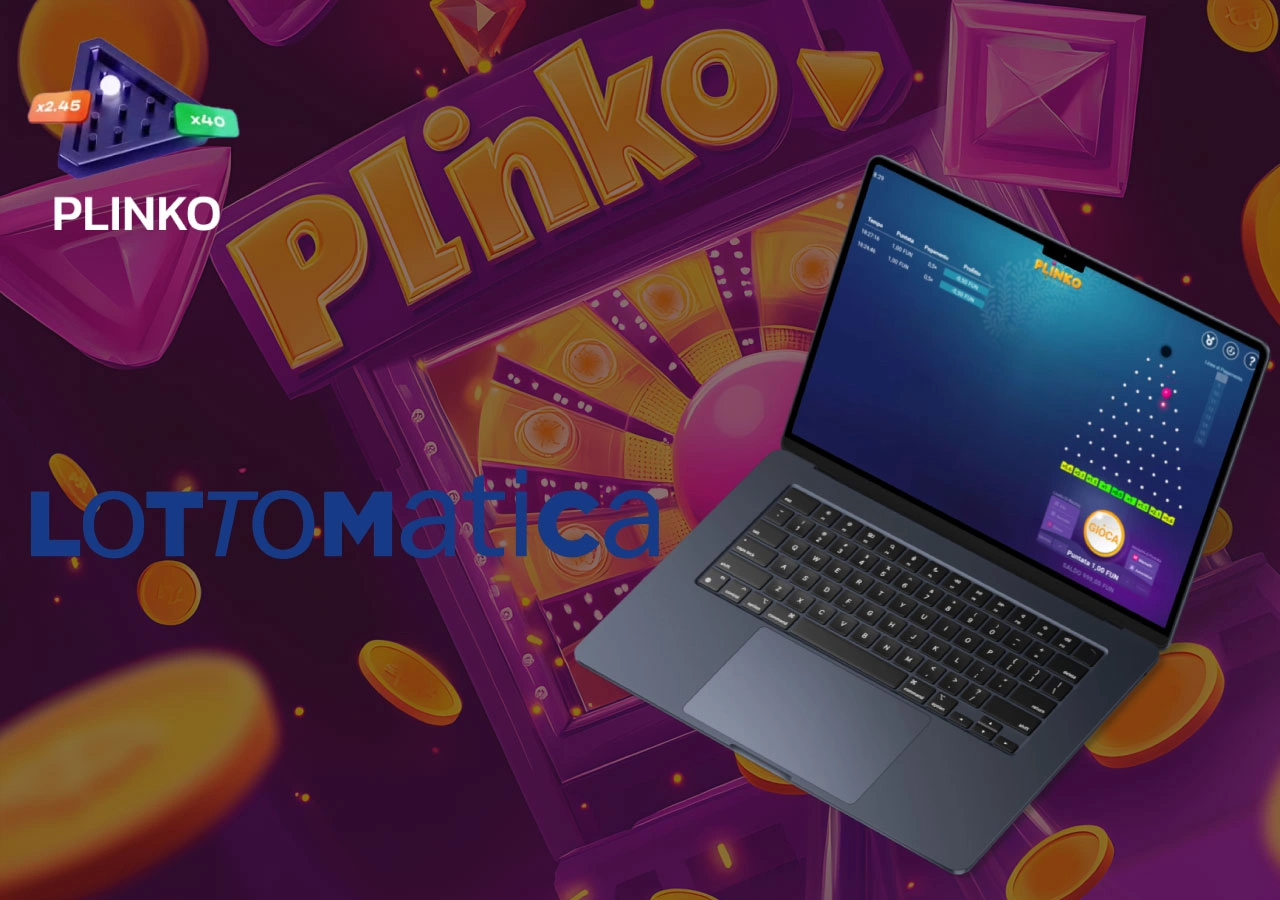 Gioca a Plinko su Lottomatica con vincite istantanee e animazioni coinvolgenti direttamente sul tuo laptop.